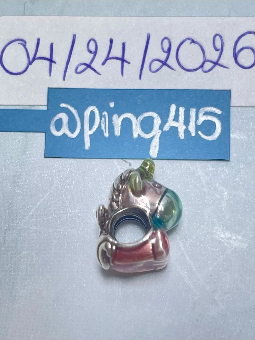 Pandora Colorful Rainbow Bruno the Unicorn Charm - Picture 8 of 12